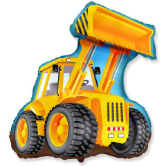 Шар (14"/36 см) Мини-фигура, Экскаватор, 1 шт.